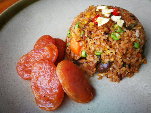 istock Sausage Fried Rice with Shiitake Mushrooms 1491876354