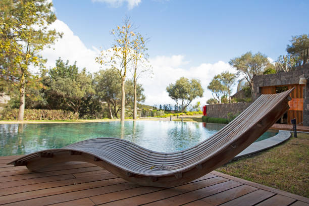 Lounge chair at the infinity pool.