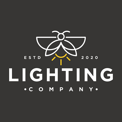 Perfect logo for lighting company with abstract fireflies animal concept design.
