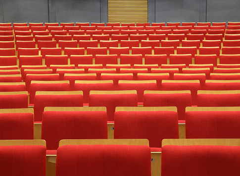 Here are empty cinema seats.