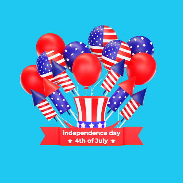 istock 3d rendering Happy fourth of july american independence day 1491888015