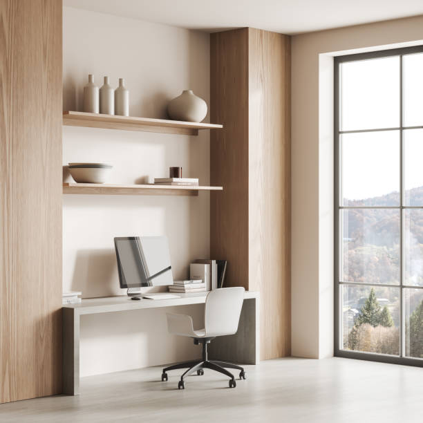 istock White and wooden home office corner 1491896052