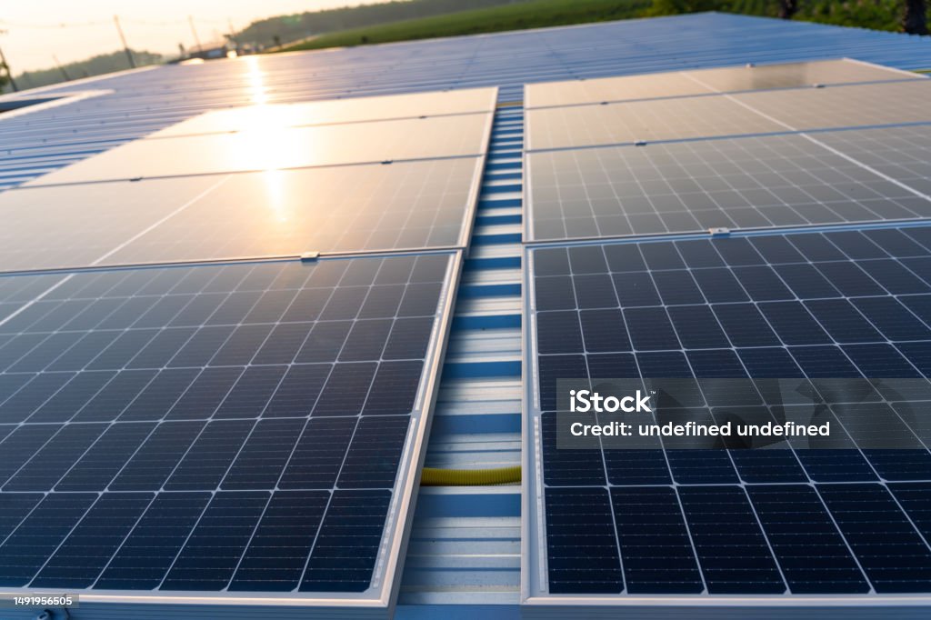 Solar Rooftop Modules View Of The Solar Module On Rooftop Alternative Electricity Source This ...