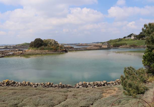 on April 21st april 2023,during spring holidays in France, tourists take the ferry at Arcouest Cape in Brittany to go and visit the Beautiful Island Brehat