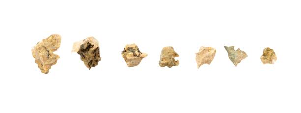 istock Set of small stone isolated. Natural material element 1491970924