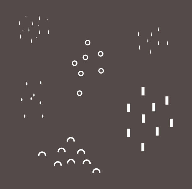 istock A set of abstract geometric shapes in the form of rain. 1491976469