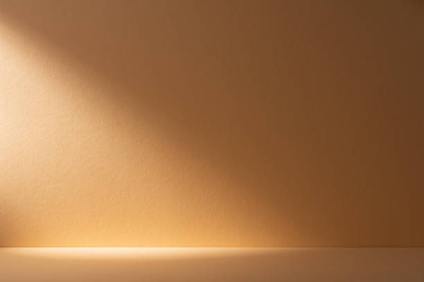istock Yellow background with abstract shadows and sunlights 1491986854