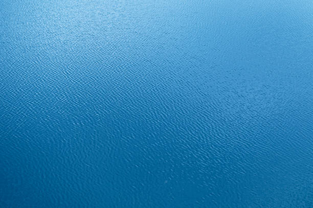 Water surface. Blue water background with soft waves. Texture of the water surface. Banner design