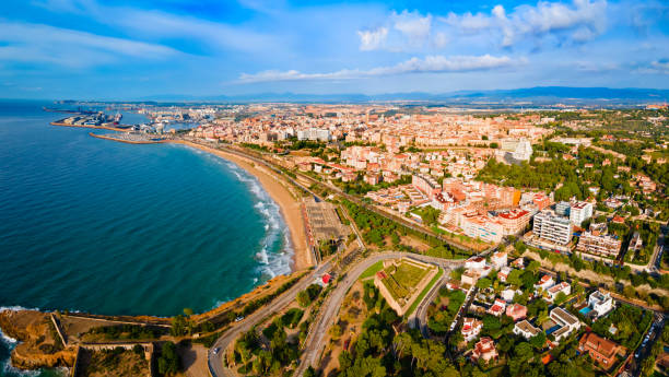 istock Tarragona city aerial panoramic view in Spain 1491999741