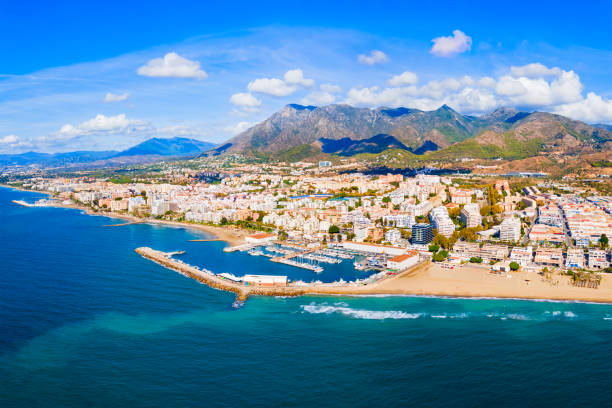 istock Marbella city beach and port aerial panoramic view 1491999754