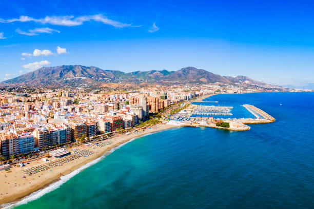 istock Fuengirola city beach and port aerial panoramic view 1491999771