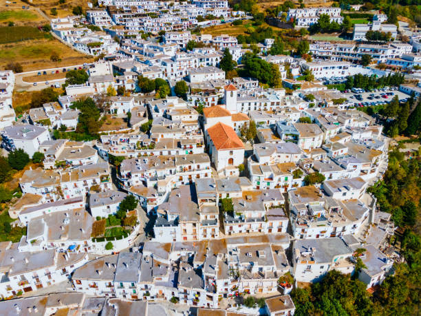 istock Capileira village aerial panoramic view, Spain 1492004604