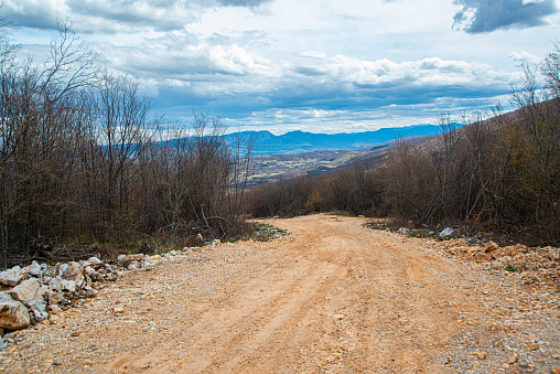Country roads on the  Dry Mountain or Suva Planina, Serbia