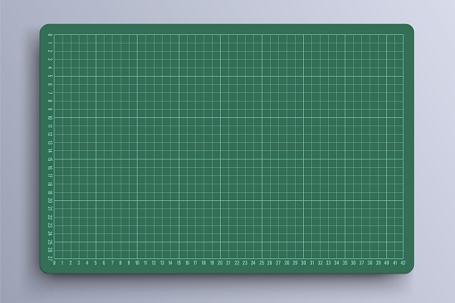 Green Cutting Mat Vector Illustration Realistic Vector Mock Up Stock ...