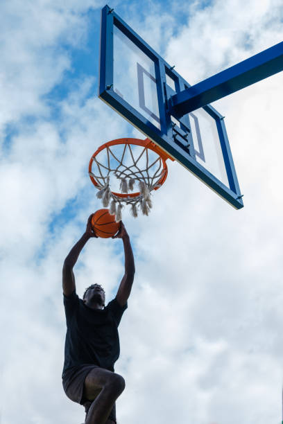 istock Young man performing a basketball action 1492013985
