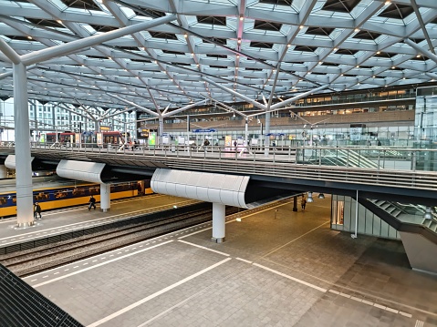 Stuttgart, Germany - May 06, 2017: Airport Stuttgart, Terminal 1 + 2, exterior view