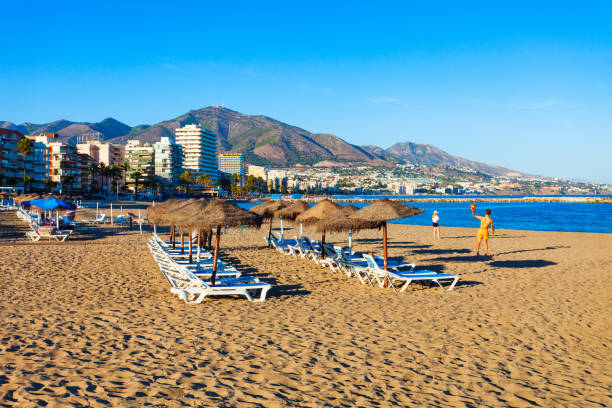 istock Fuengirola city beach panoramic view in Spain 1492021881