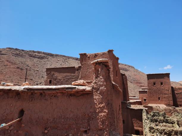 istock A blue sky on a sunny day and old buildings 1492024403