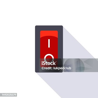 istock Switch button or turn on turn off power 1492025579