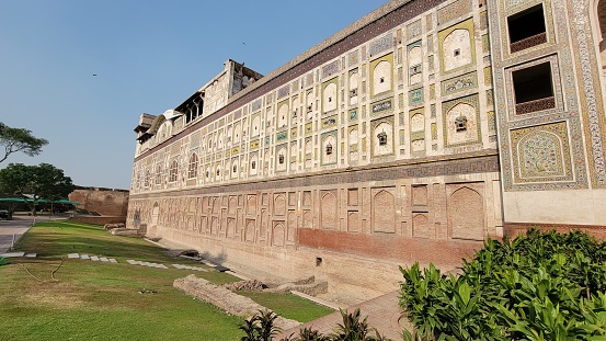 The conserved picture wall in Badshahi fort