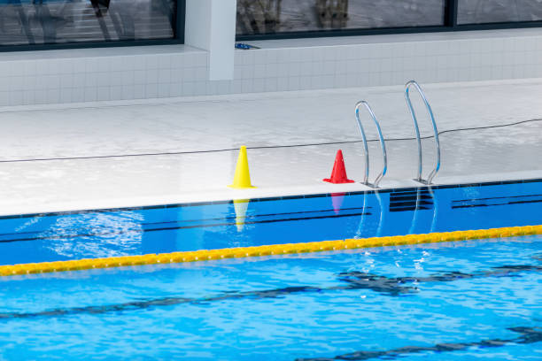 istock Swimming pool and training. Horizontal sport theme poster, greeting cards, headers, website and app 1492028121
