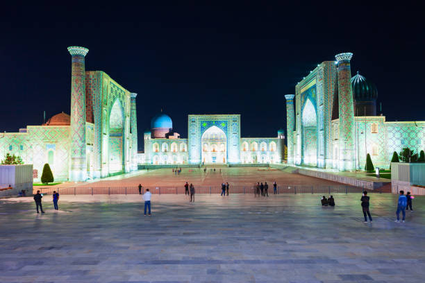 istock Registan night laser show, Uzbekistan 1492030250