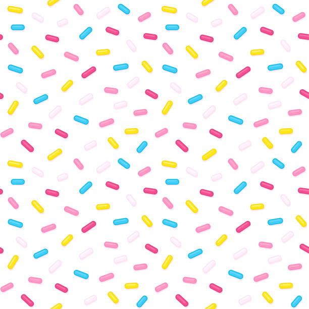 설탕 스프링클 이음매 없는 패턴 - sprinkles stock illustrations