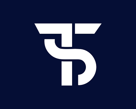 ST letter logo alphabet design