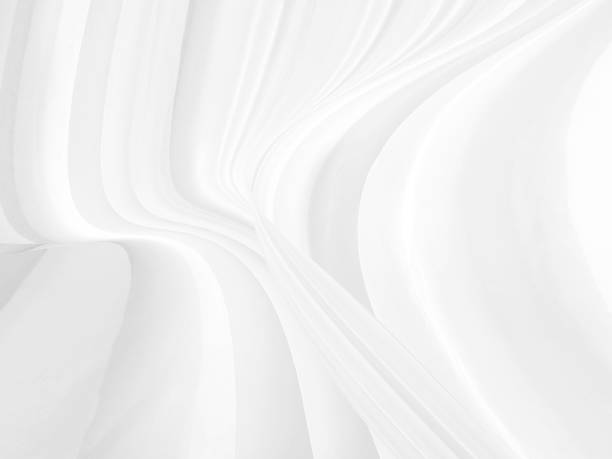 istock Clean soft white fabric woven abstract smooth curve shape decorative fashion textile background 1492032449
