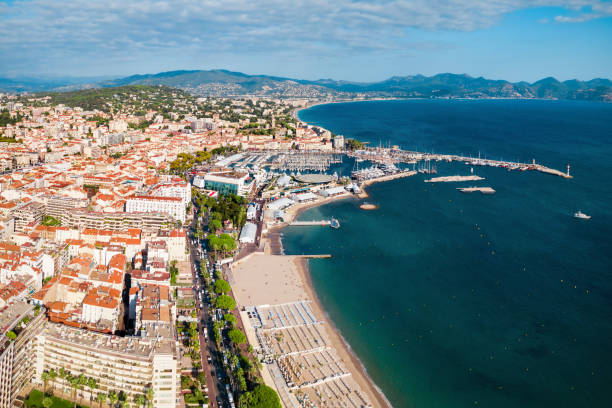 istock Cannes aerial panoramic view, France 1492037757
