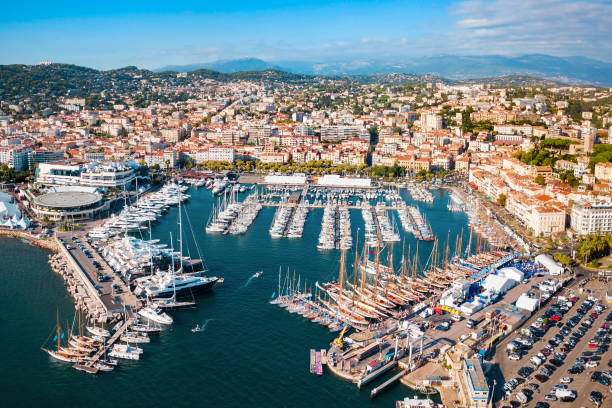 istock Cannes aerial panoramic view, France 1492037766