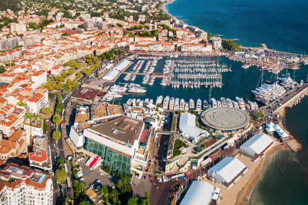 istock Cannes aerial panoramic view, France 1492037770
