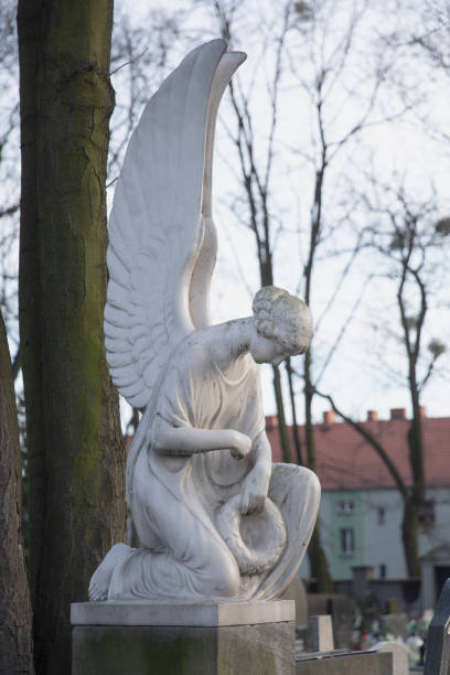 istock Angel statue in the cemetery. 1492043218