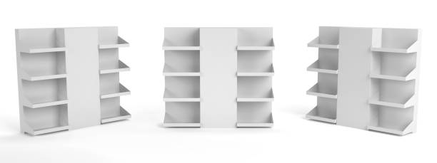 istock Big PDQ Display, Empty Packaging Display  With 3 Different Angles. Point Of Sale Display. POP & POS.  3D Render 1492044655