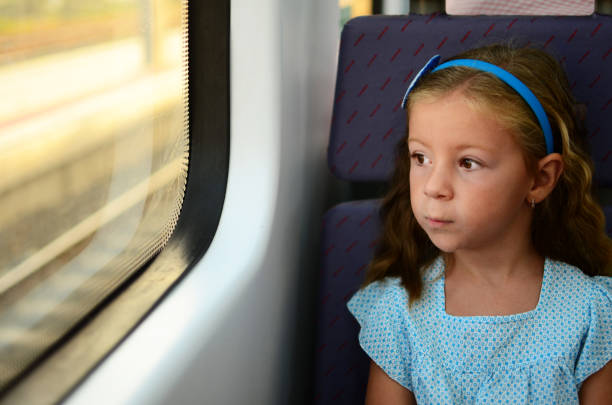 istock A little girl is traveling by train 1492045112