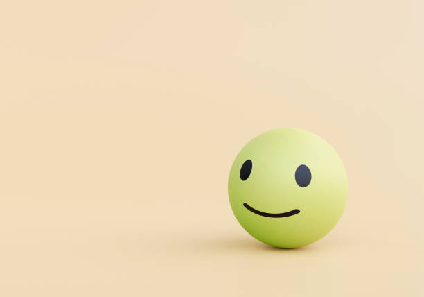 istock Ball with face icon showing good feelings on white background. 1492049801
