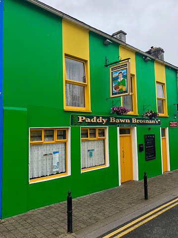 Dingle, Ireland - July 15,2018: Paddy Bawn Brosnans pub in Dingle. Dingle is a town in County Kerry, Ireland. The only town on the Dingle Peninsula