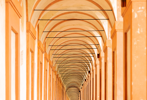 Bologna, Emilia Romagna, Italy: Portico di San Luca, the porch that connects the Sanctuary of the Madonna di San Luca to the city, a long (3.5 km) monumental roofed arcade consisting of 666 arches