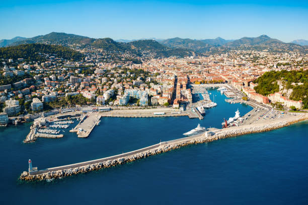 istock Nice aerial panoramic view, France 1492067666