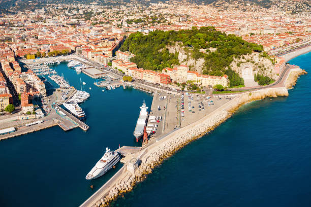 istock Nice aerial panoramic view, France 1492067667