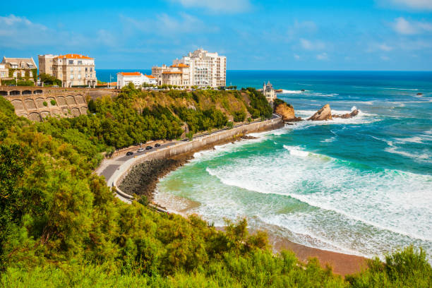 istock Biarritz aerial panoramic view, France 1492067824