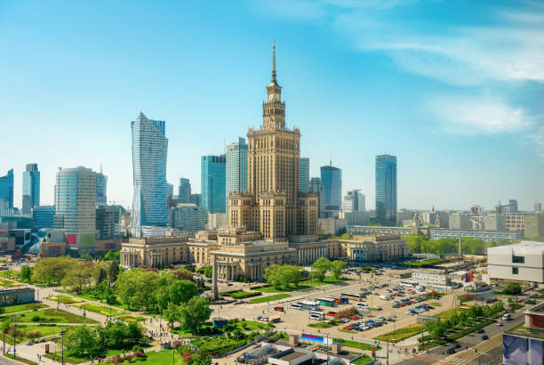 Palace of Culture Palace of Culture and Science in Warsaw warsaw stock pictures, royalty-free photos & images