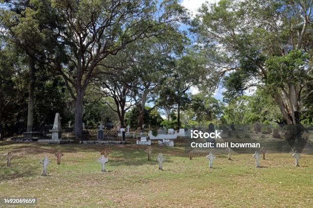Cemetery On The Island Stock Photo - Download Image Now - Australia, Cemetery, Color Image