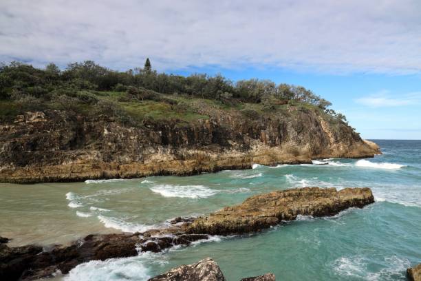 istock rocky headland at Point Lookout 1492069671