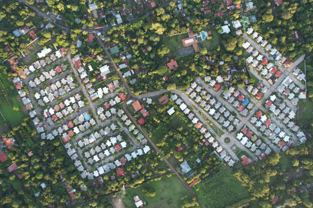 istock Big residential building houses 1492073441