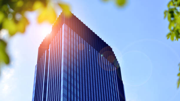 istock Eco skyscraper in modern city concept. 1492078980