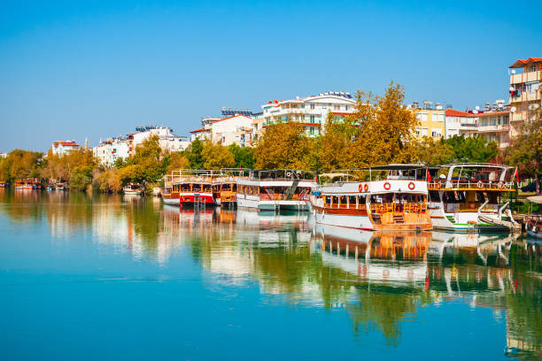 istock Tourist cruise boat at Manavgat river 1492080273