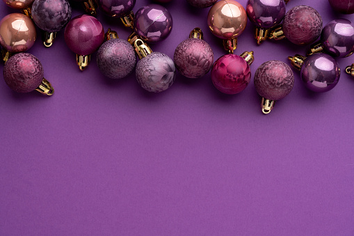 Purple Christmas and New year Holiday