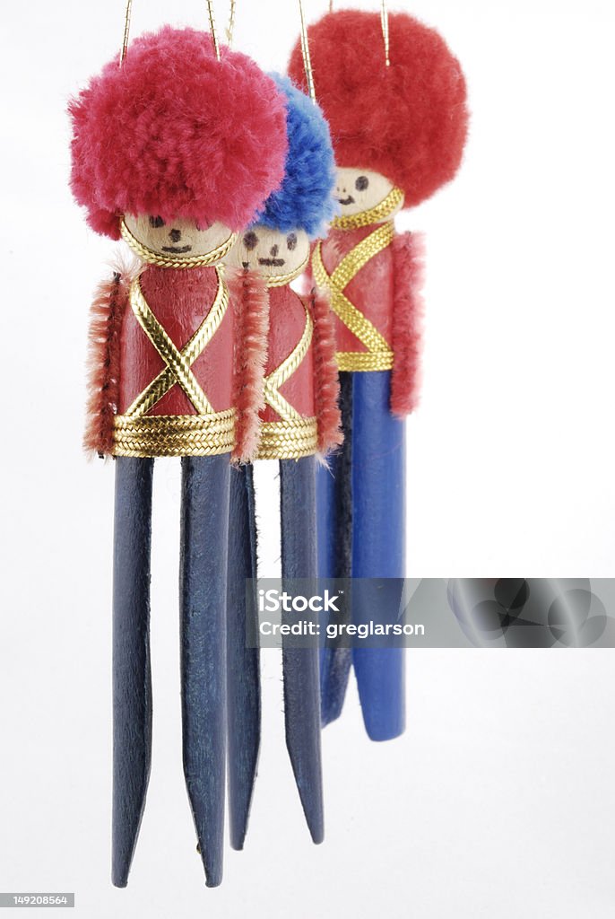 Toy Soldiers Brightly colored toy soldier Christmas ornaments Art And Craft Stock Photo