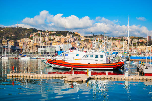 istock Genoa port landscape in Italy 1492085788